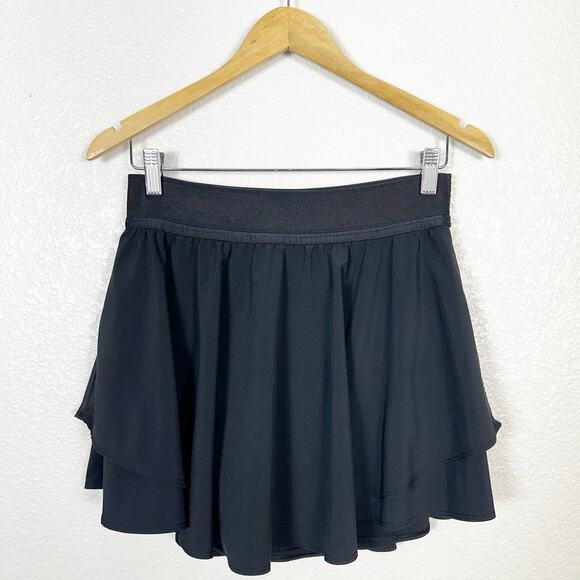 Lululemon Womens Court Rival High Rise Tennis Skort in Black Size 8 - Picture 1 of 10
